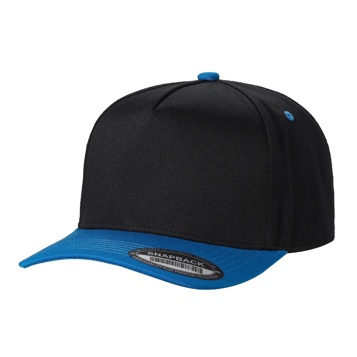 TCBLK-5 Panel Black Color Snapback Baseball Cap