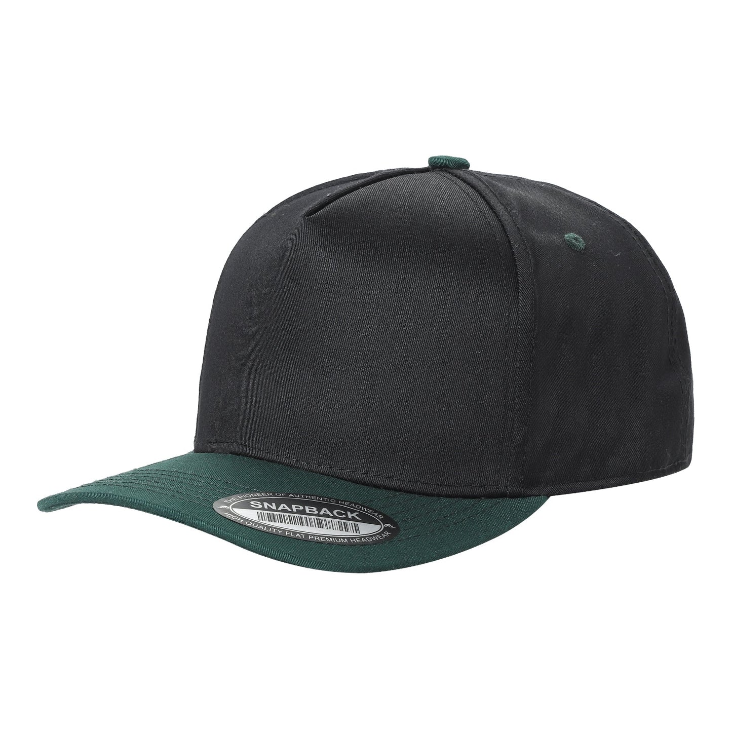 TCBLK-5 Panel Black Color Snapback Baseball Cap