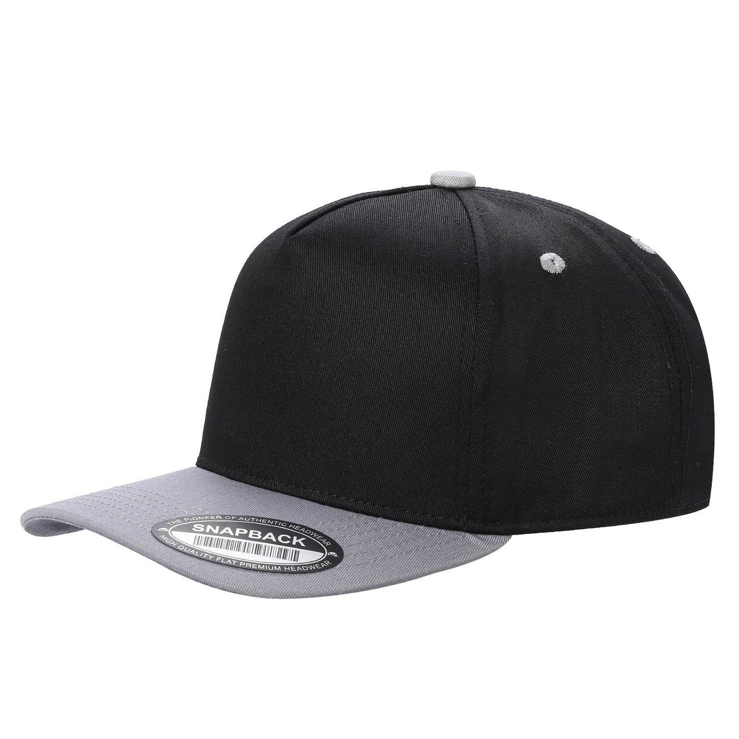 TCBLK-5 Panel Black Color Snapback Baseball Cap