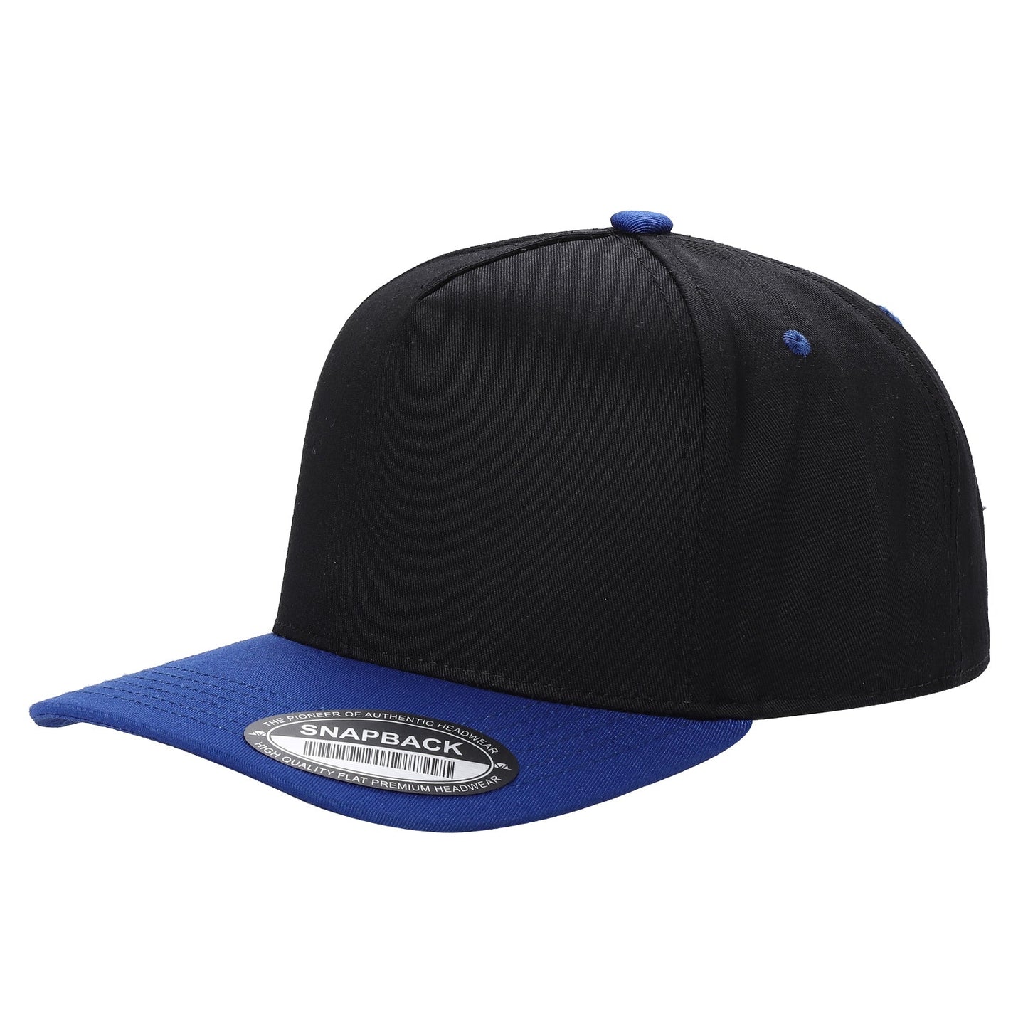 TCBLK-5 Panel Black Color Snapback Baseball Cap
