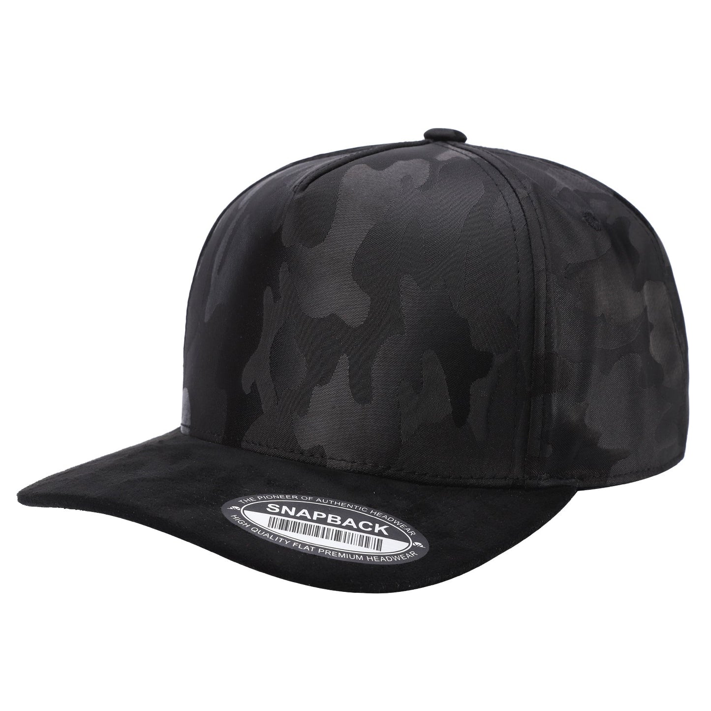 5panel Camo Head with Suede Fabric Bill Snapback Tccs | Burzip Inc