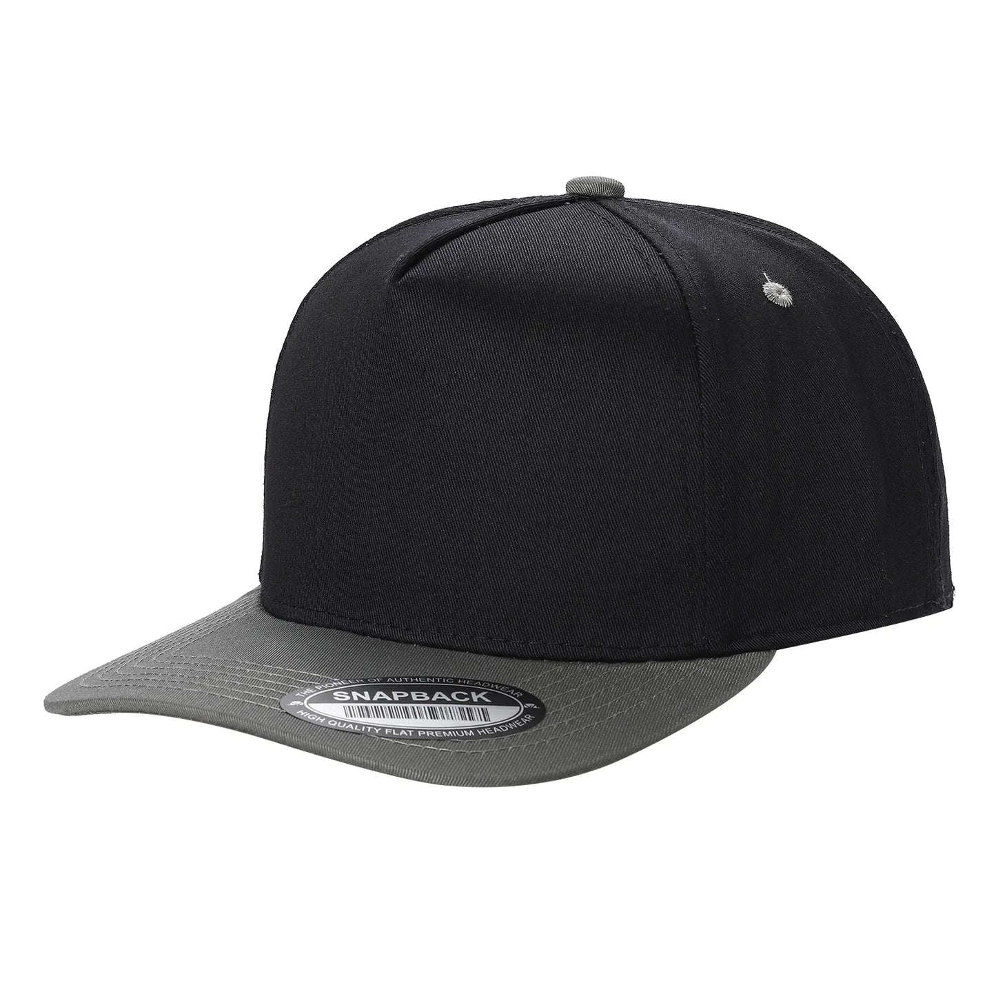 TCBLK-5 Panel Black Color Snapback Baseball Cap