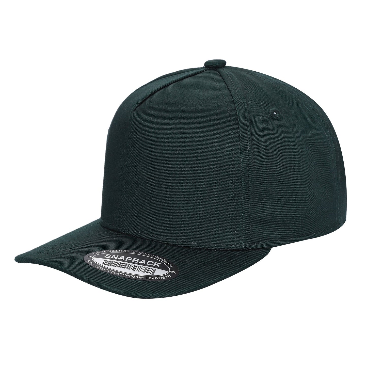 5Panel Solid Color Snapback Baseball Cap tcsol