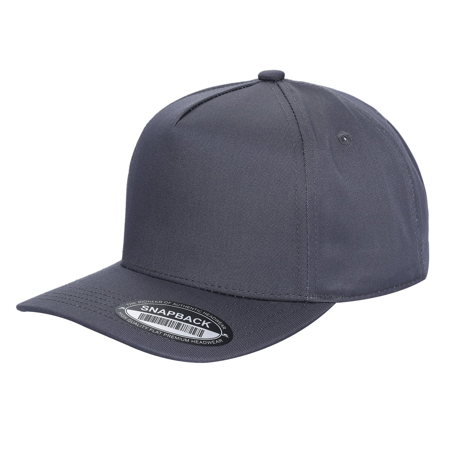 5Panel Solid Color Snapback Baseball Cap tcsol