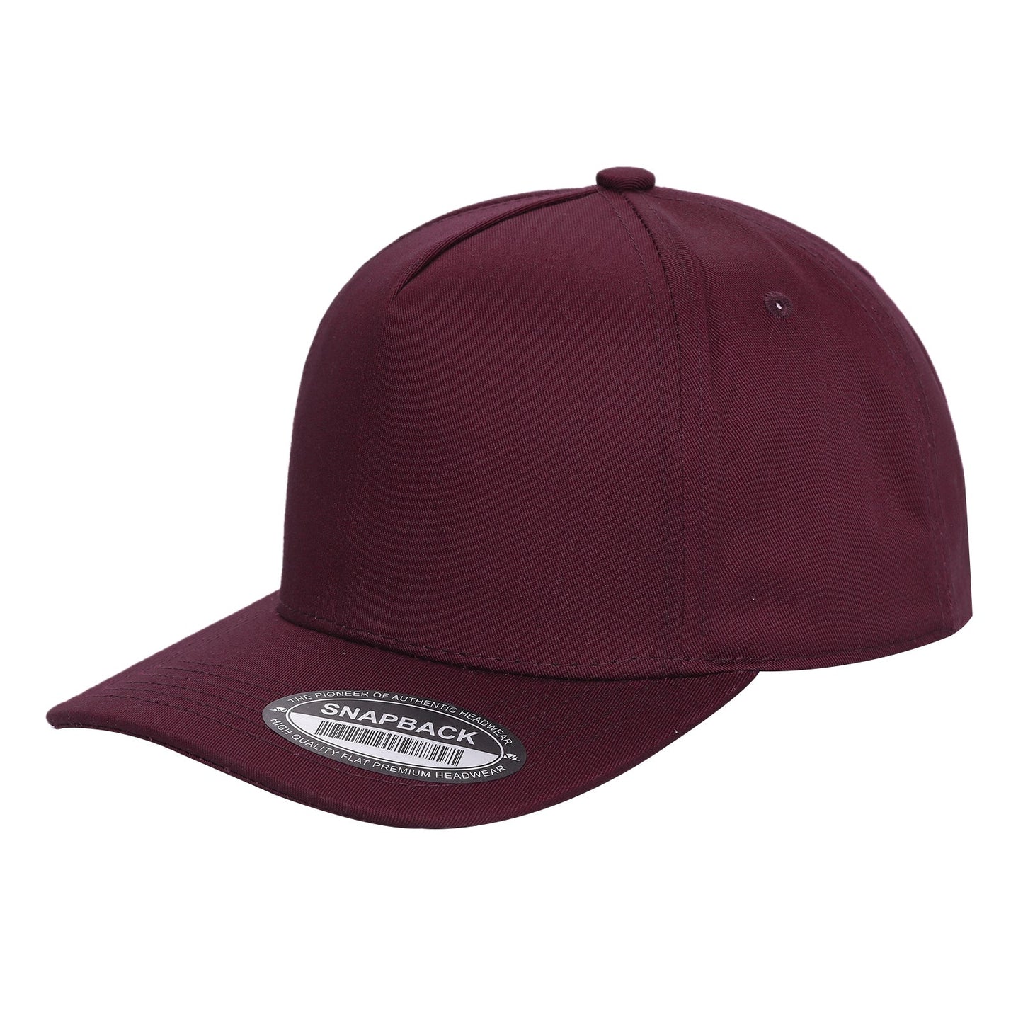 5Panel Solid Color Snapback Baseball Cap tcsol