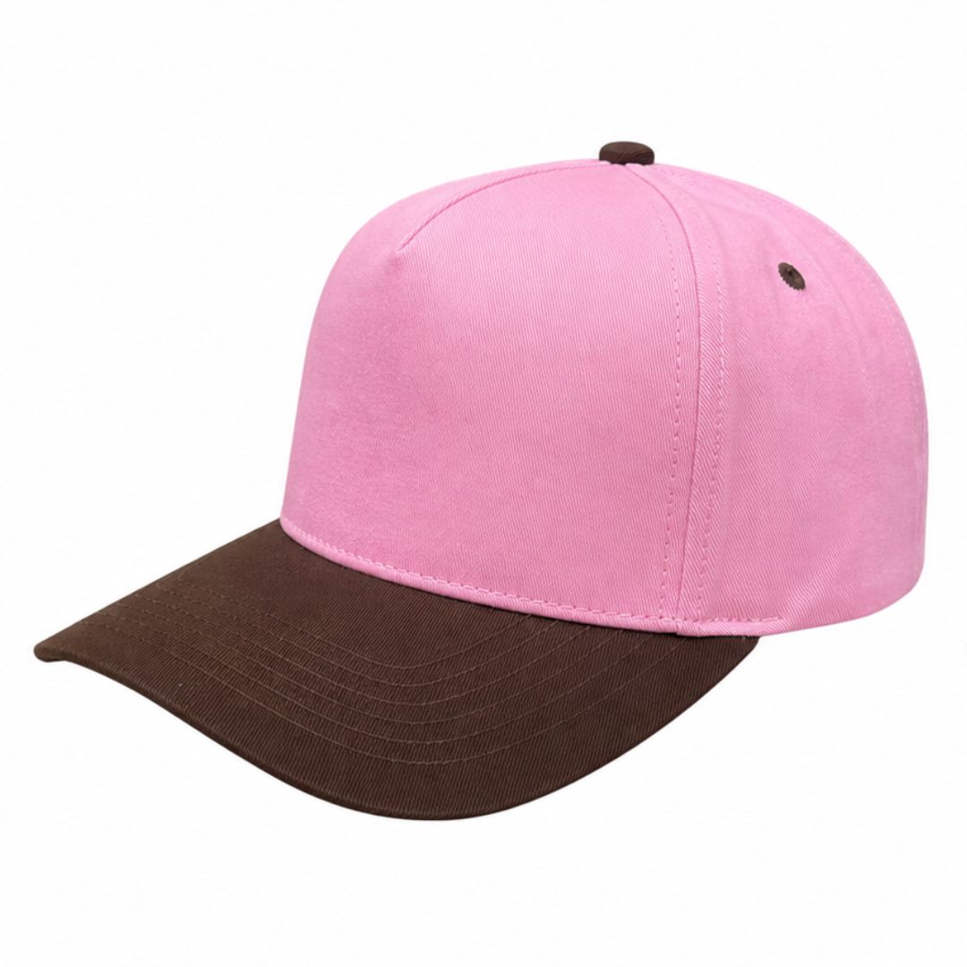 5panel Twill Fabric 5tone with Cream Crown 2tone Blank Caps Tctan | Burzip Inc