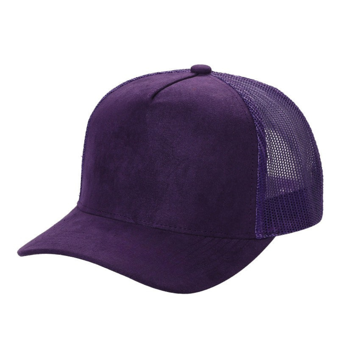 5Panel Suede Front Mesh Back Trucker Cap for Burning Art sum 520