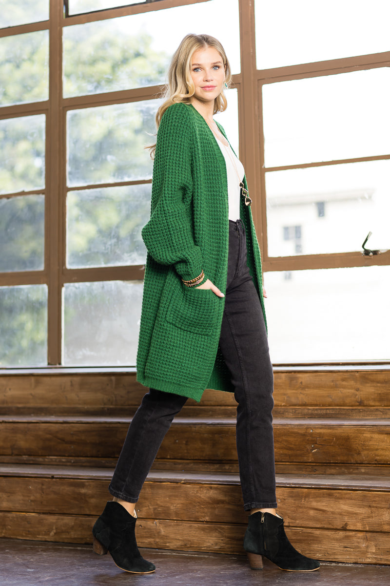 WC0017-1PC-WAFFLE SWEATER CARDIGAN-$40/PC (TEST SAMPLE)