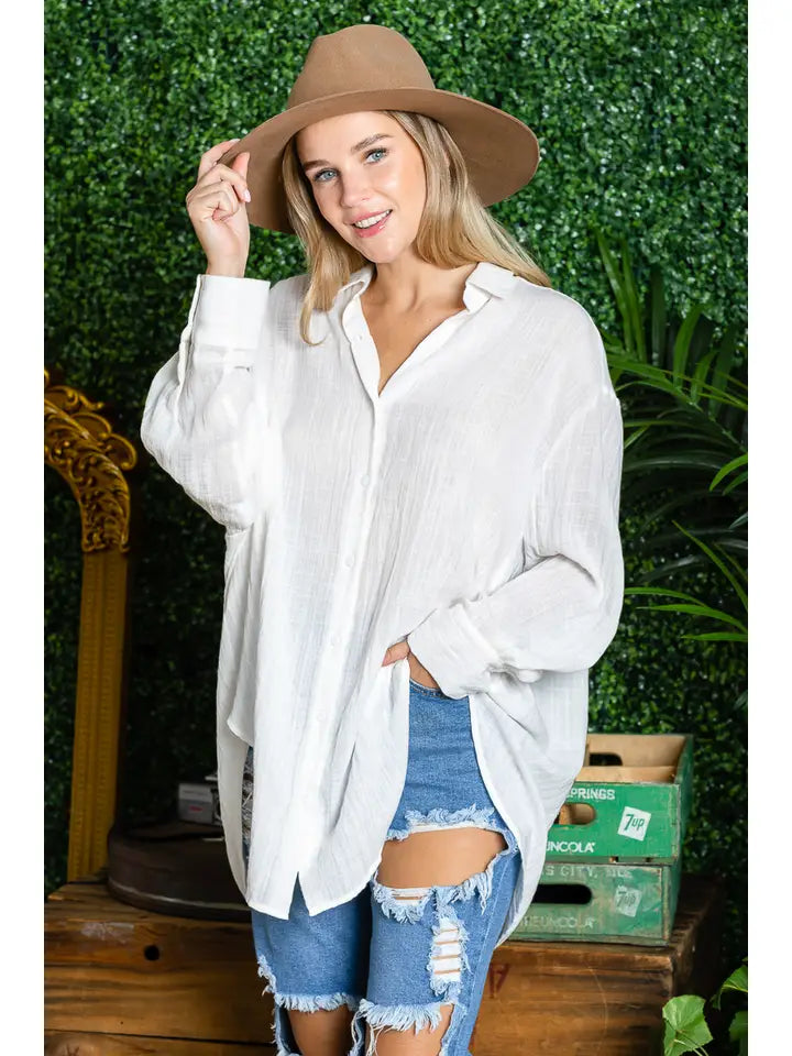 ST0105 PK3 Washed Oversized Button Up Shirts | Burzip Inc #ST0105-PK3