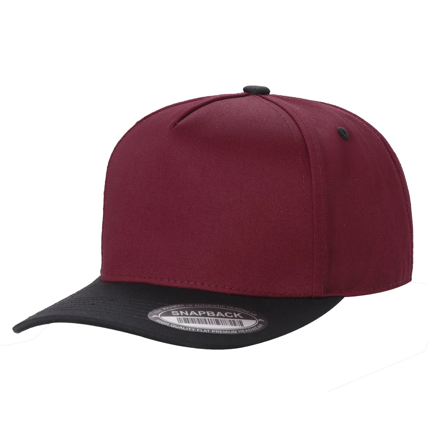 TCBLK-5 Panel Black Color Snapback Baseball Cap