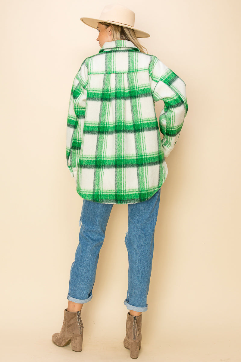 WK0049-1PC-BRUSHED FLANNEL JACKET-$35 (DISPLAY SAMPLE)