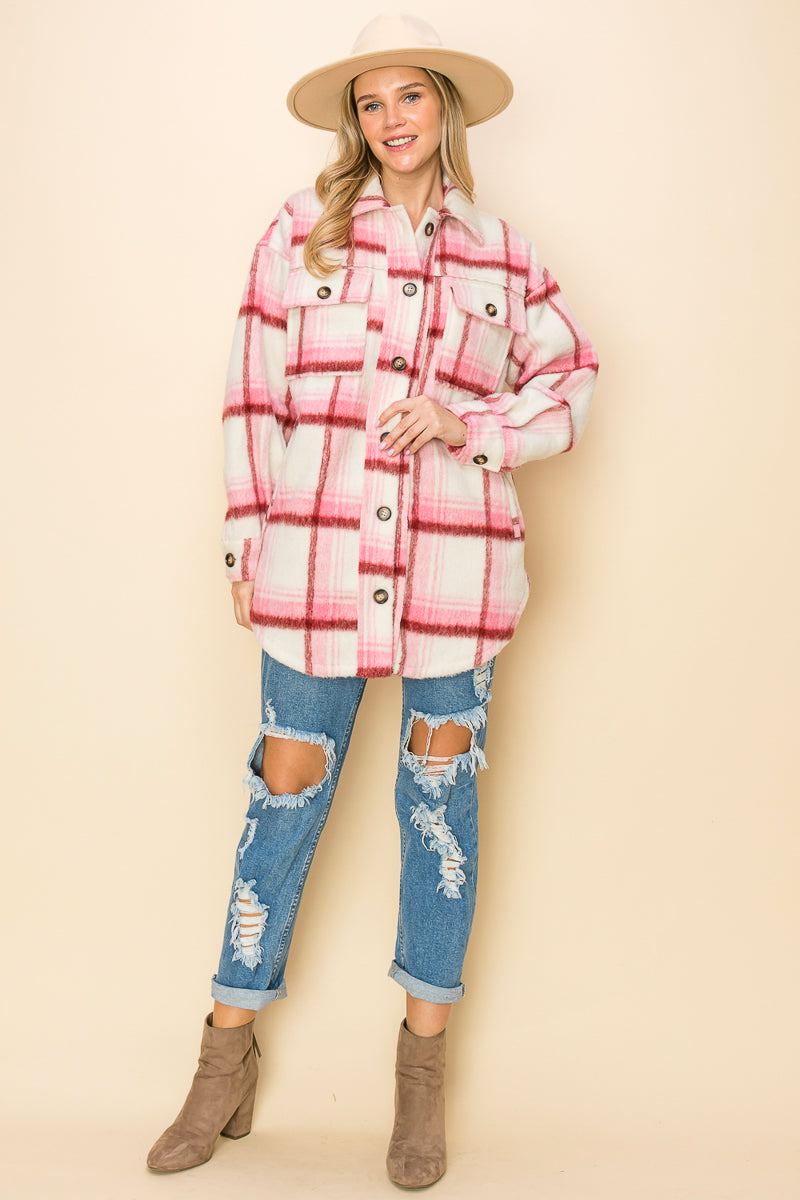 WK0049 PK3 Brushed Flannel Jacket | Burzip Inc #WK0049-PK3