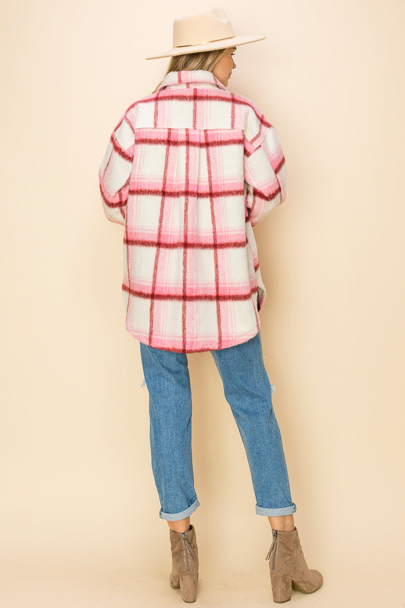 WK0049-1PC-BRUSHED FLANNEL JACKET-$35 (DISPLAY SAMPLE)