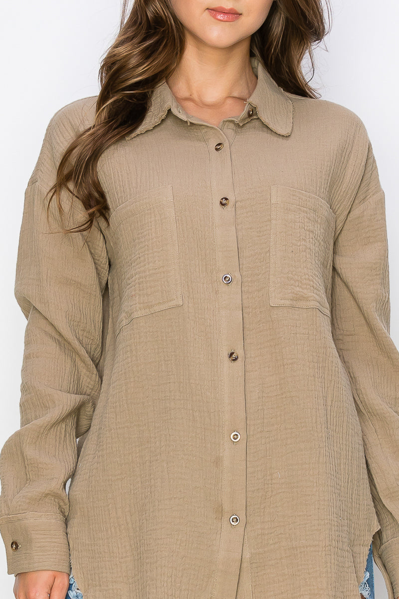 WT0039-1PC-OVERSIZED BUTTON UP SHIRT-$26 (TEST SAMPLE)