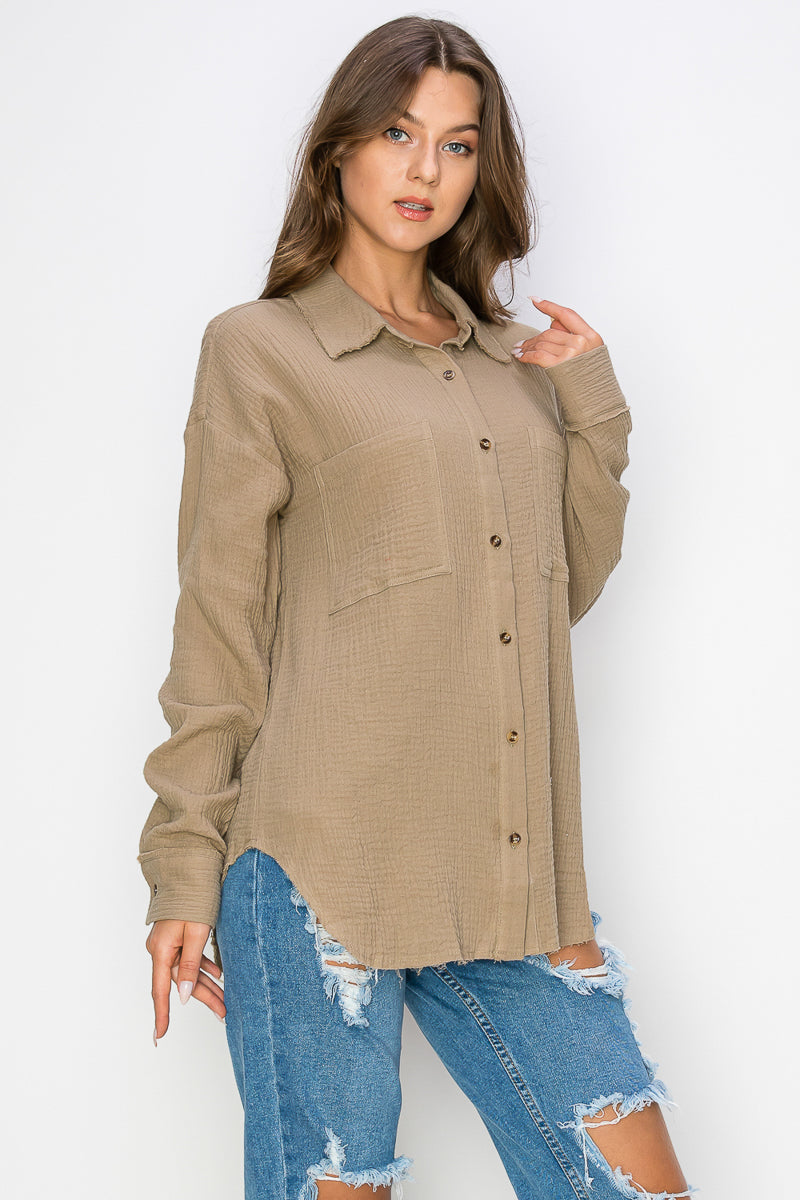WT0039-1PC-OVERSIZED BUTTON UP SHIRT-$26 (TEST SAMPLE)