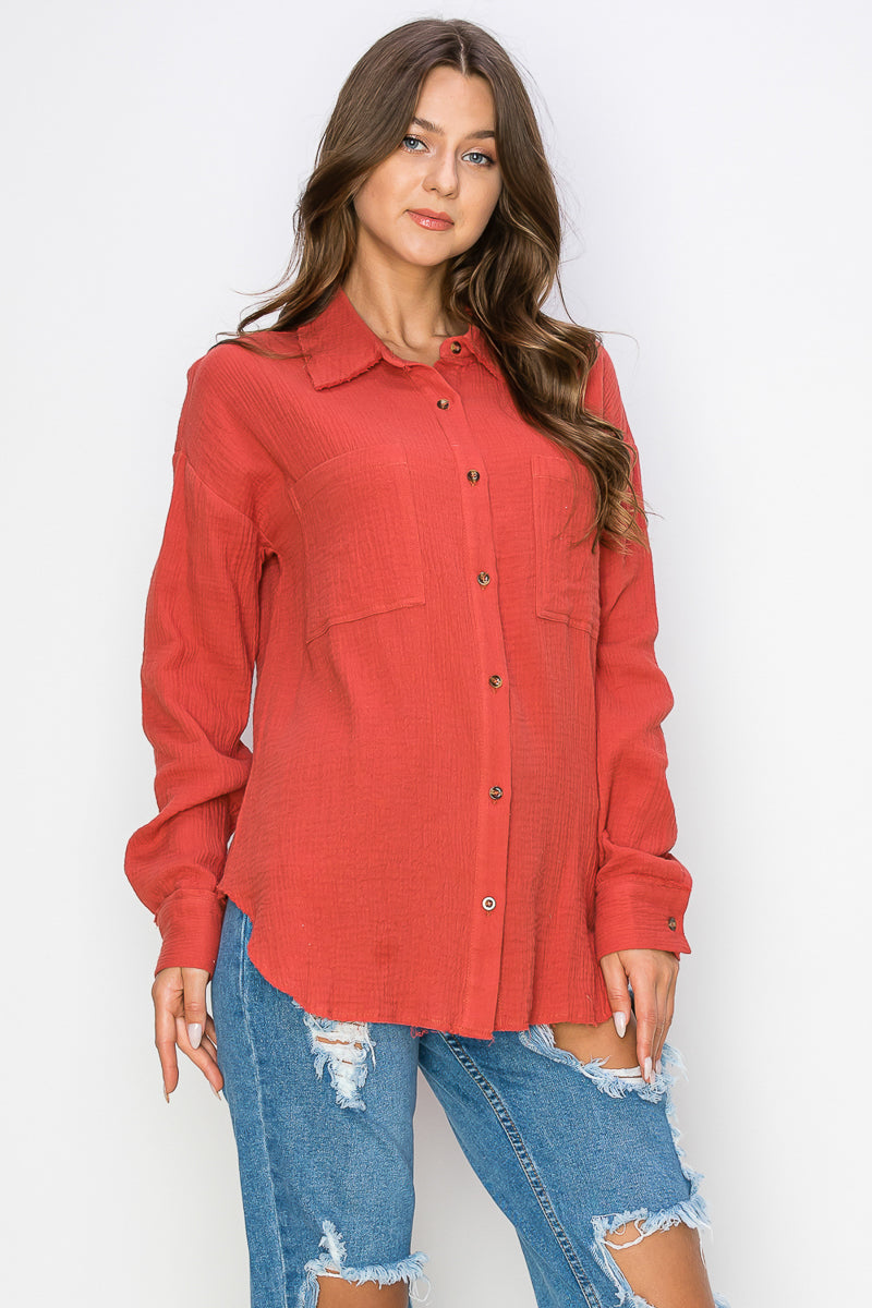 WT0039-1PC-OVERSIZED BUTTON UP SHIRT-$26 (TEST SAMPLE)