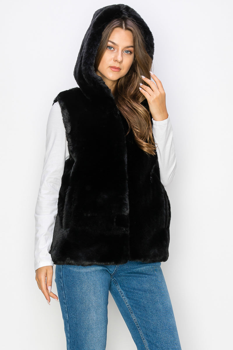 WV0038-PK8-RABBIT HOODED FUR VEST-$24 (SMLXL:2222=8PCS)