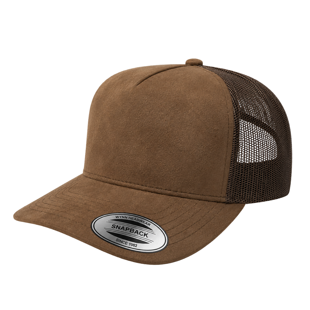 5Panel Suede Front Mesh Back Trucker Cap for Burning Art sum 520