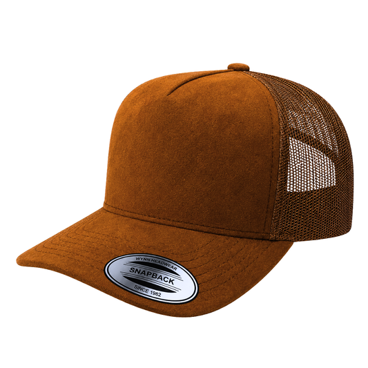 5Panel Suede Front Mesh Back Trucker Cap for Burning Art sum 520