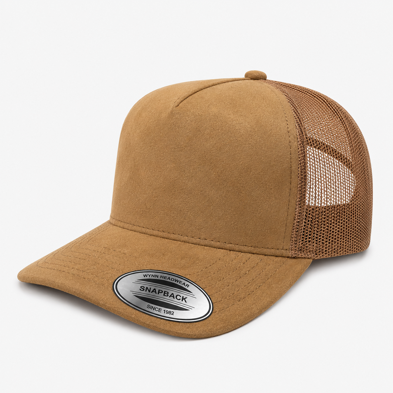 5Panel Suede Front Mesh Back Trucker Cap for Burning Art sum 520