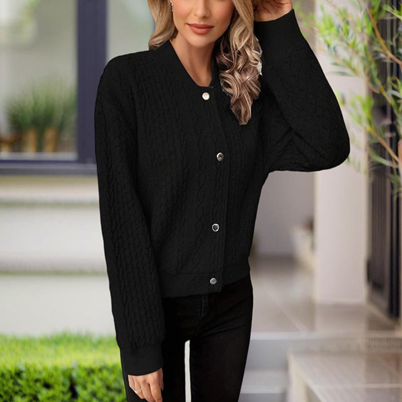 Ribbed Button-Up Knit Shacket