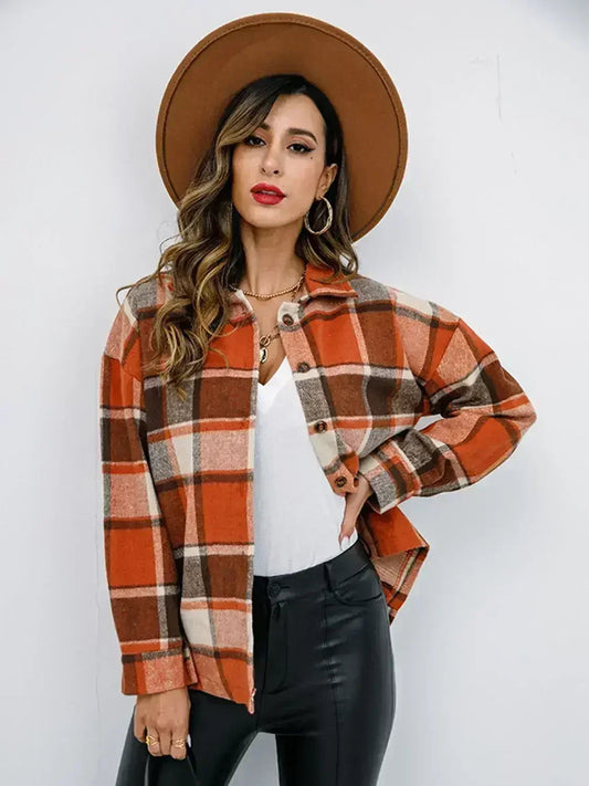 Pumpkin Spice Button-Down Jacket