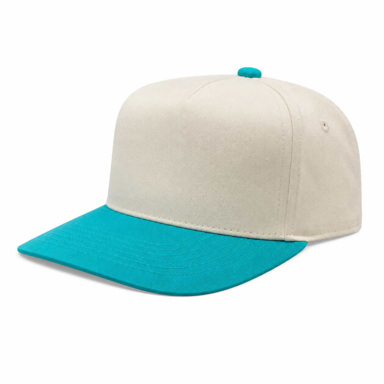 5panel Twill Fabric 5tone with Cream Crown 2tone Blank Caps Tctan | Burzip Inc