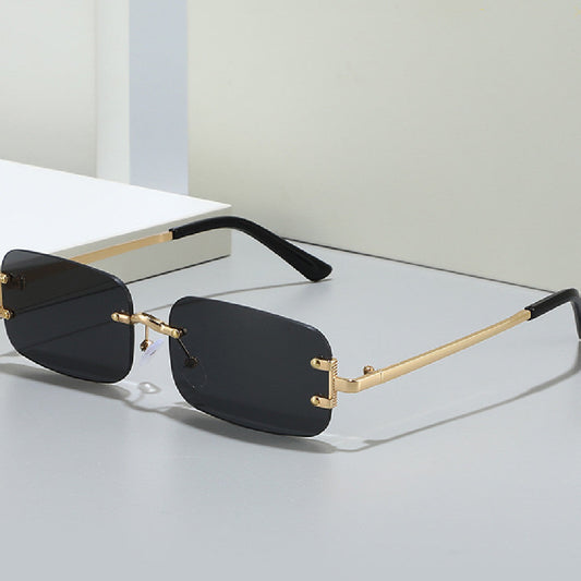 Frameless Rimless Sunglasses – Elegant Western Style