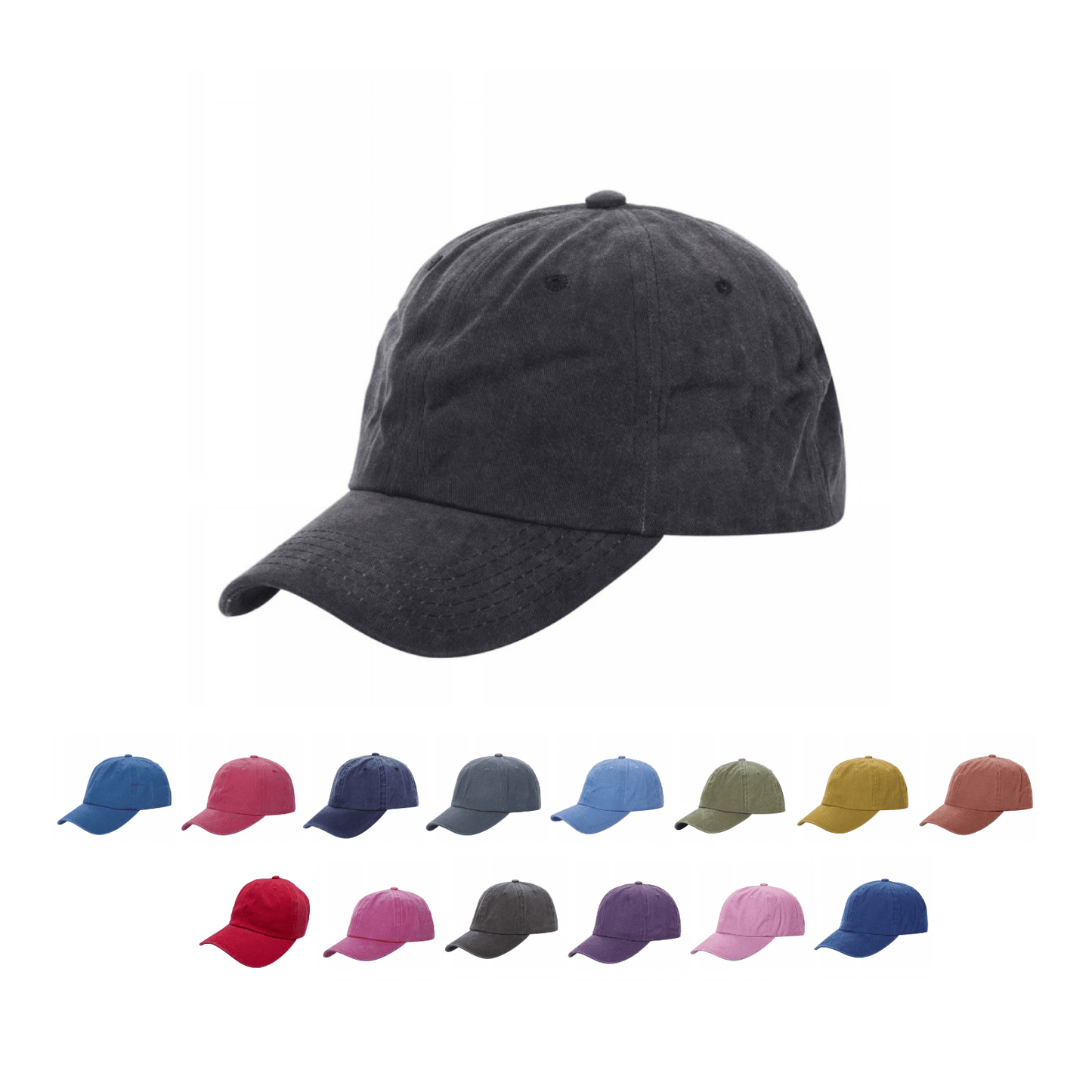 Pigment Dyed Dad Hat with Buckle Adlustable Blank Caps Pdh | Burzip Inc