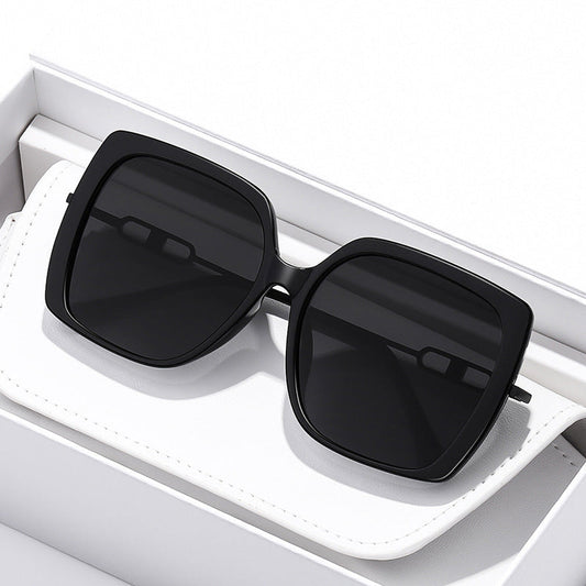 Large Metal Frame Polarized Sunglasses – Oversized Driving Shades