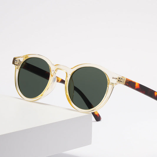Retro Round UV400 Sunglasses – European Style Tinted Frames