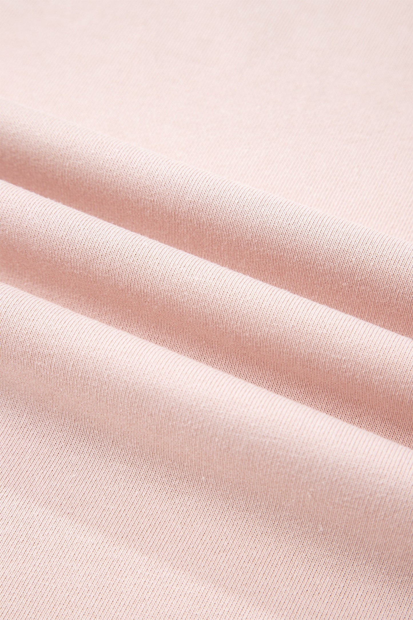 Light Pink Plus Color Block Waffle Patchwork Exposed Seam Baggy Sweatshirt