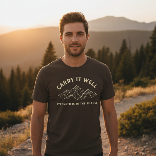 Carry It Well Tee — Mountain Strength Graphic T-Shirt | Wear Your Worship