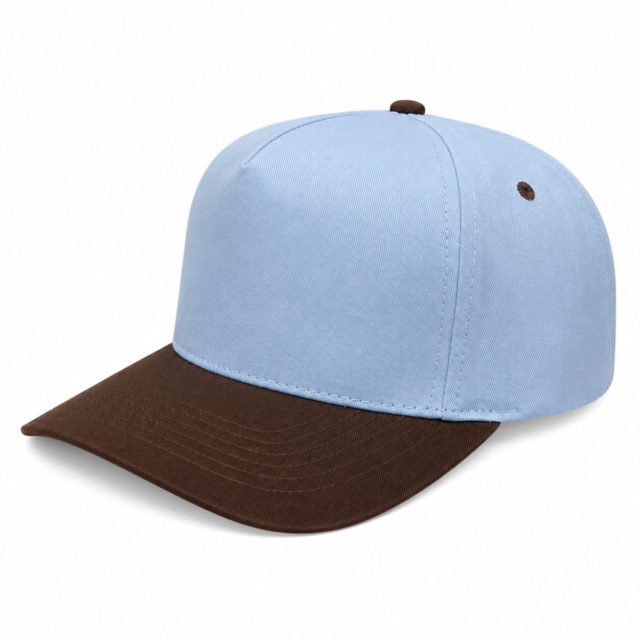 5panel Twill Fabric 5tone with Cream Crown 2tone Blank Caps Tctan | Burzip Inc