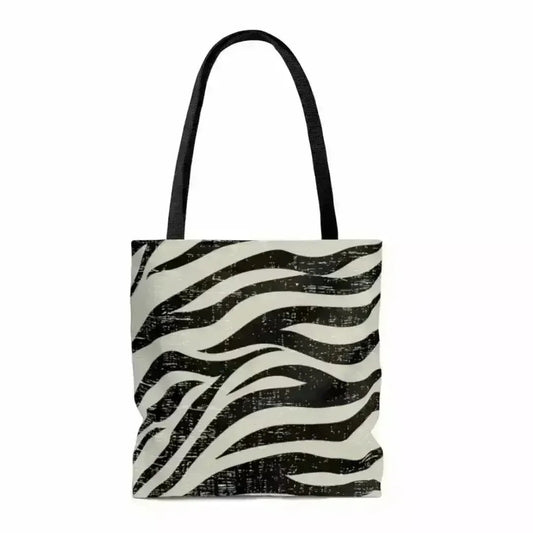 Double-Sided Zebra Print Beach Tote Bag - Medium | Femstylo