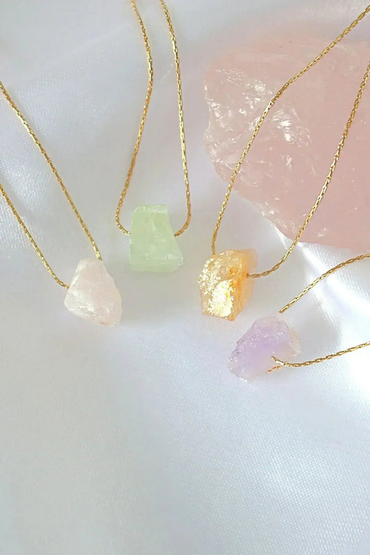 Raw Natural Crystals | 24 Karats Pendant Necklaces