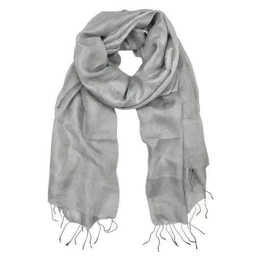 Silver Moon Khmer Silk Scarf