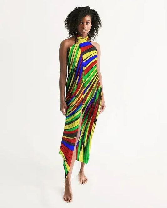 Sheer Multicolor Swimsuit Cover Up