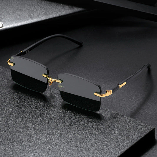 Rimless Crystal Sunglasses – Lightweight & Trendy