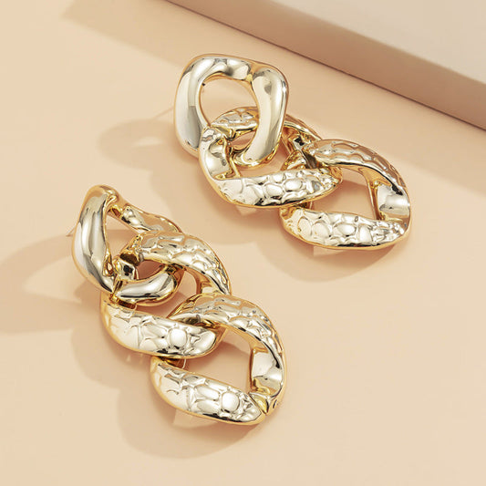 Geometric Chain Earrings For Women