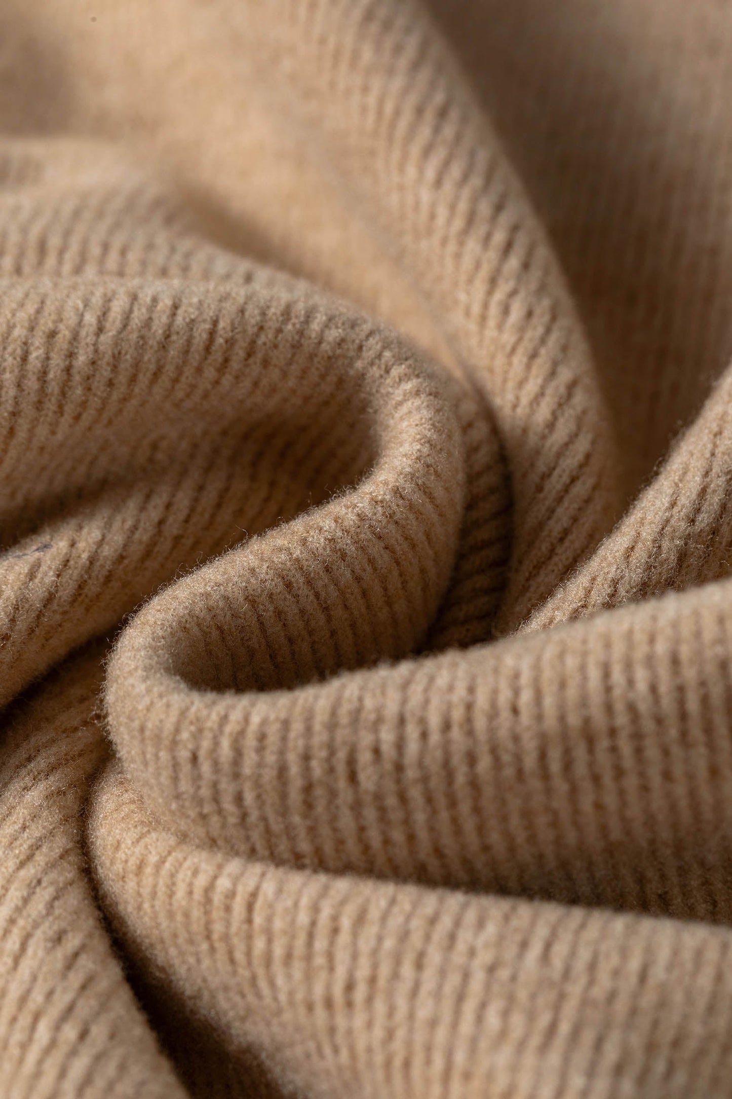 Light French Beige Solid Color Short Sleeve Ribbed Top Casual Pants 2pcs Set
