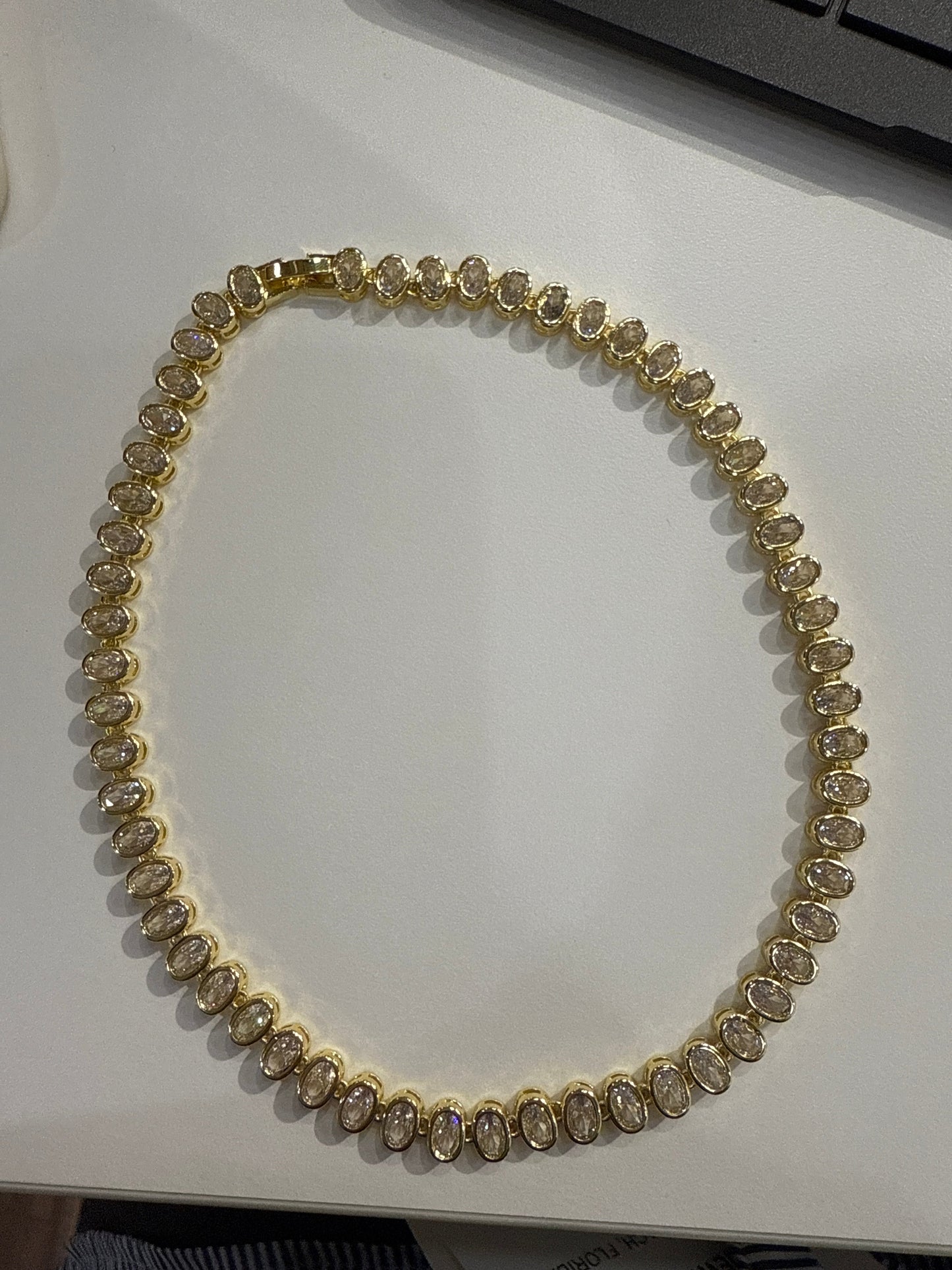 Oval Bezel Tennis Choker