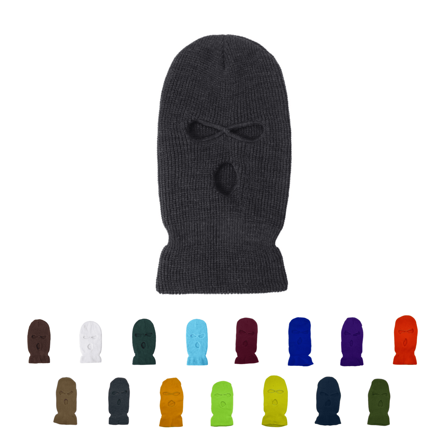 SKI MASK-pc-KNITTED SKI Mask (3Hole&1Hole)-$4/pc