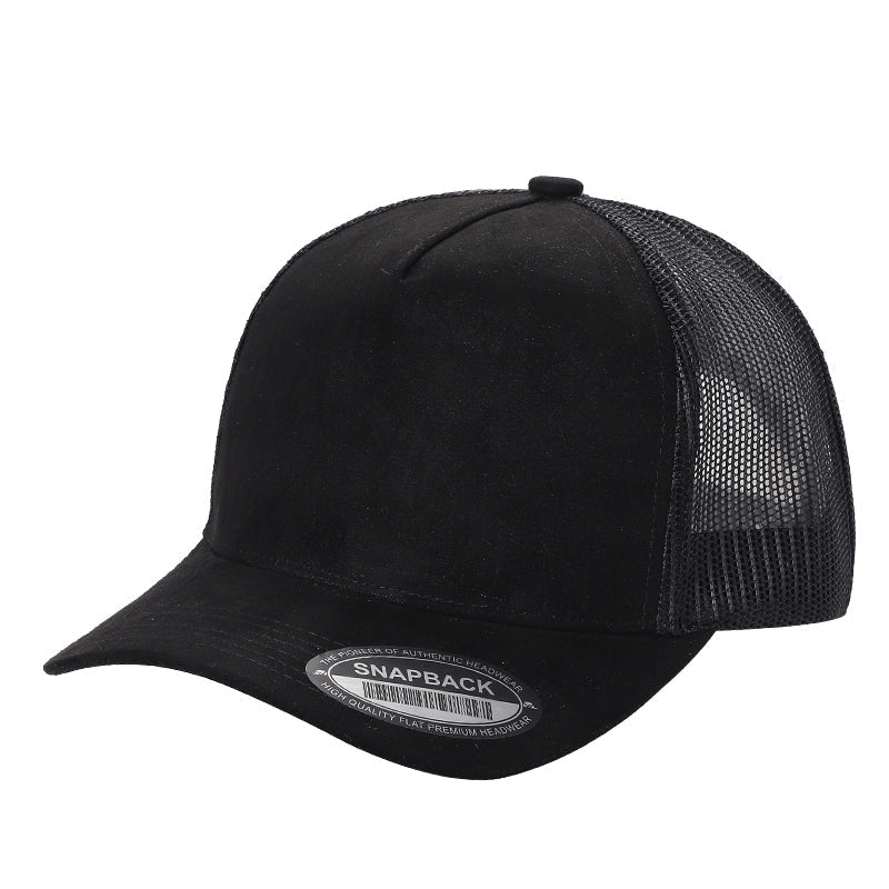 5Panel Suede Front Mesh Back Trucker Cap for Burning Art sum 520