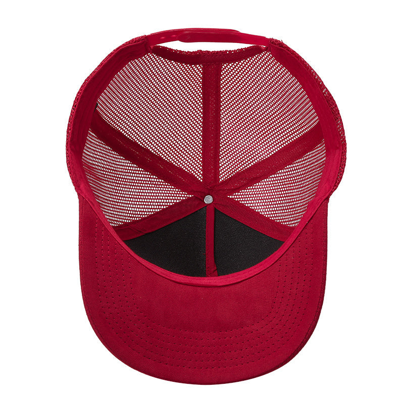 5Panel Suede Front Mesh Back Trucker Cap for Burning Art sum 520
