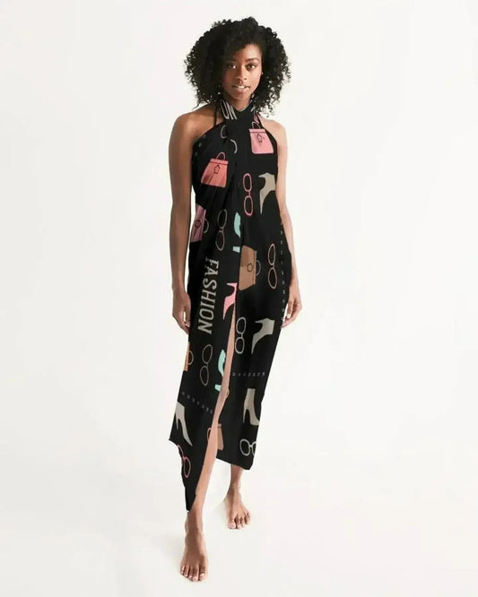 Sheer Fashion Design Style Black Swimsuit Cover Up