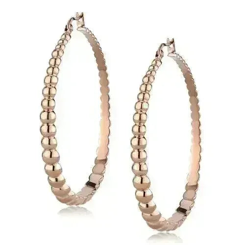 IP Rose Gold Stainless Steel Earrings - Hypoallergenic | TK3068