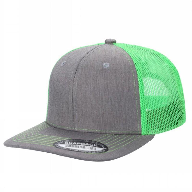 6 Panel Trucker Mesh Snapback Cap with 2 Tone