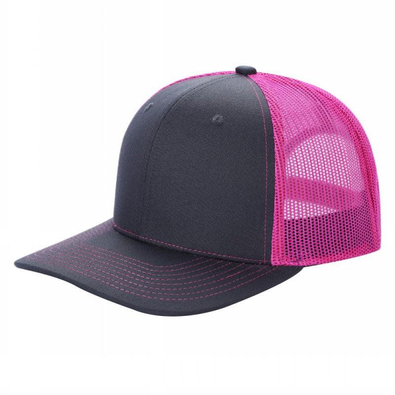 6 Panel Trucker Mesh Snapback Cap with 2 Tone