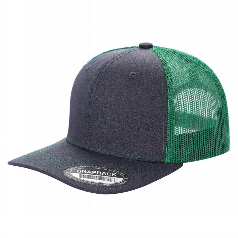 6 Panel Trucker Mesh Snapback Cap with 2 Tone